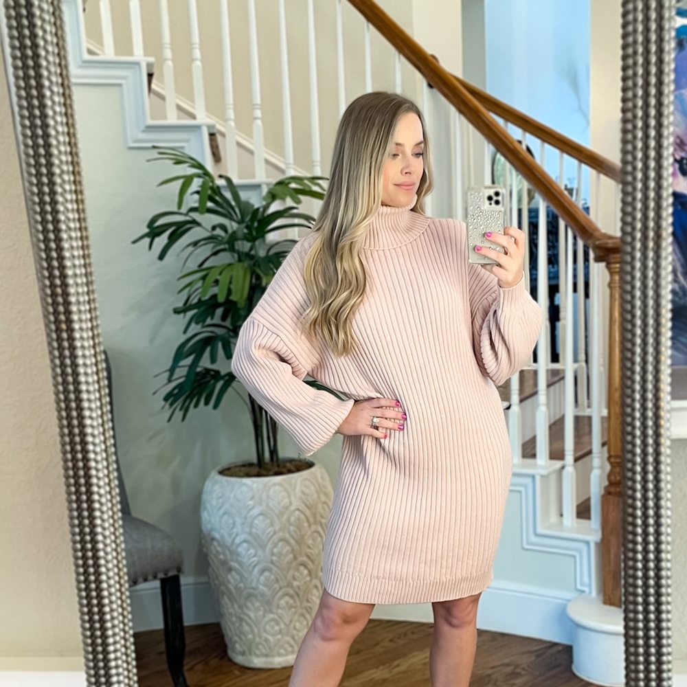 Oversized Sweater Dress- Pastel